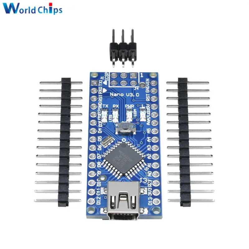 

Classic Version! 10Pcs Mini USB Nano 3.0 Atmega328P-AU atmega328 Microcontroller for Arduino FT232 5V 16M Board Module With Pins