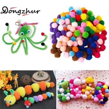 Dongzhur 2000 Pcs 8mm Crafts Round Shaped Pompom Mixed