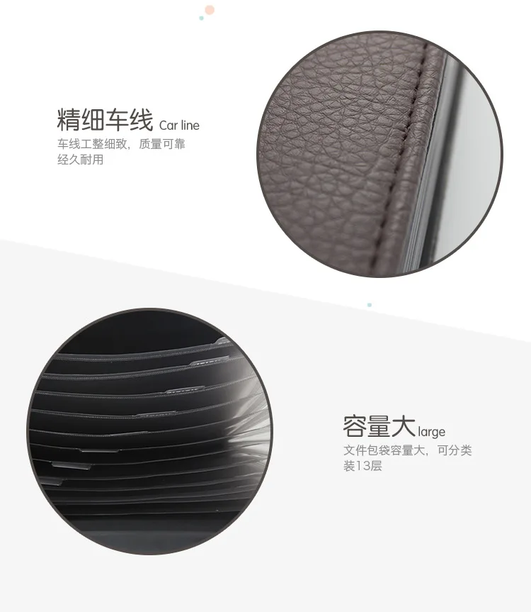 Leather Conference Folder Business File Travel Meeting Holder Daily Office Envelope Organ Bag A4 Size (17)