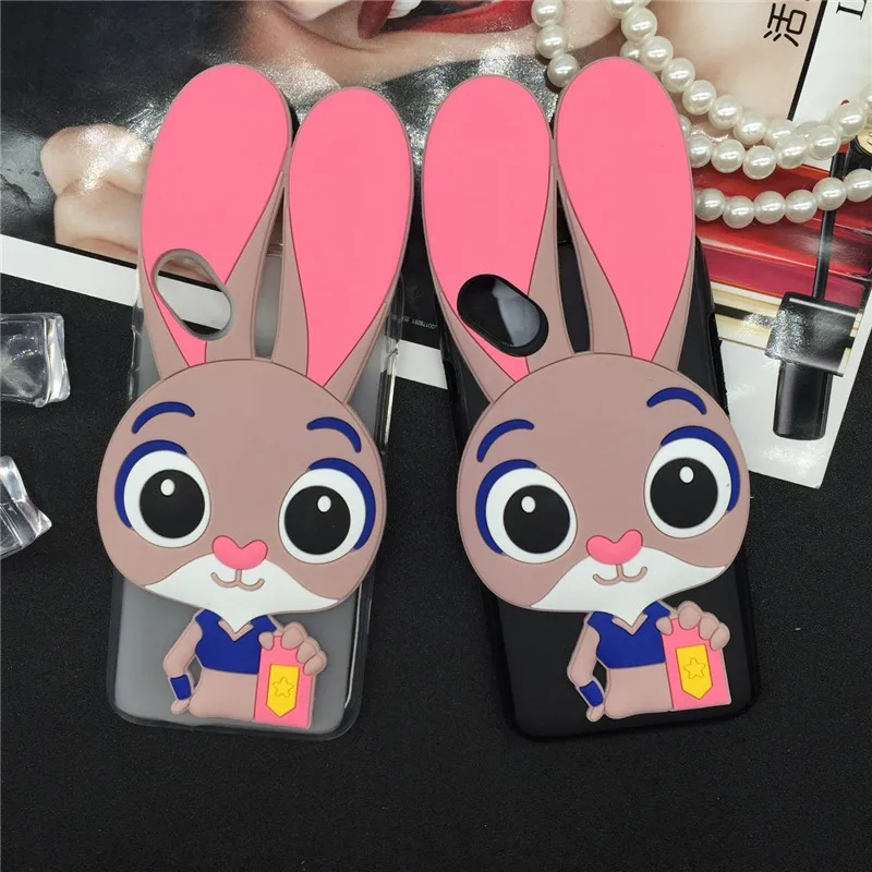 

Lovely Cartoon Rabbit Case for BQ Velvet BQS-5035 Soft TPU Phone Cases Back Cover 3D Funda Pink Coque Capa