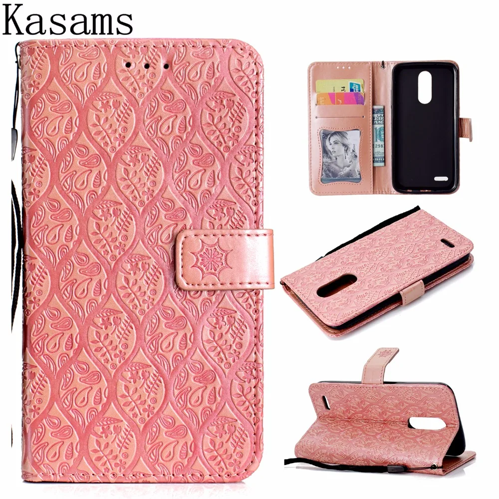 

3D Vines For LG K10 2018 K8 2018 LG G7 ThinQ G710 Flip Cover Wallet PU Leather Embossed Phone Case Capa Funda sFor LG K7 K8 2016
