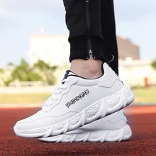 Мужская прогулочная обувь из ПУ-сетки поверхность Студенческая спортивная обувь женская обувь большого размера ноги 29 см