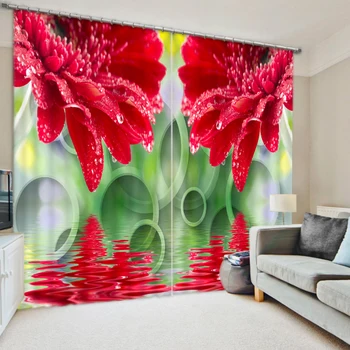 

Beautiful Concept Flower Bedroom Living Room Kitchen Home Textile Luxury 3D Window Curtains Gift For Family