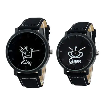 

King Queen Watches Women Lovers Wristwatch Men Brand Fashion Female Male Quartz Watch For Gentlemen Ladies