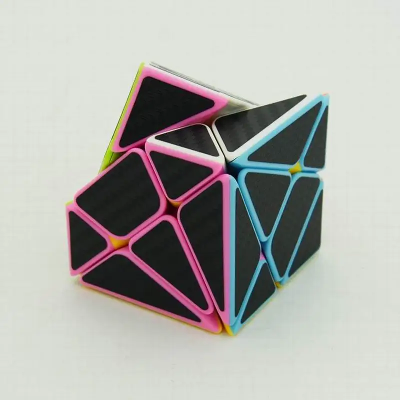 3 шт. Lefun Cube Стиль ветряная мельница оси Фишер Cube оригинальный Magic скорость Stickerless розовый с черный наклейки Cubo Magico PuzzleCube