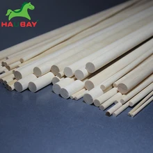 

HAUBAY Birch Dowel Wood Round long 500mm Diameter 3/4/5/6/8mm For DIY Scale Model Airplane Craft House Ship Boats Cars Wooden