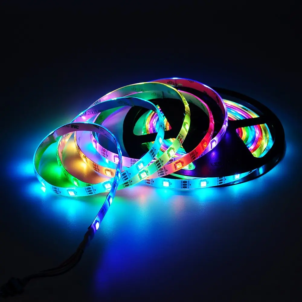 

WS2812B ws2812 individually addressable Smart led pixel strip light 30/60/144 leds/m RGB led stripe neon light led Bar 1m 5m 5V