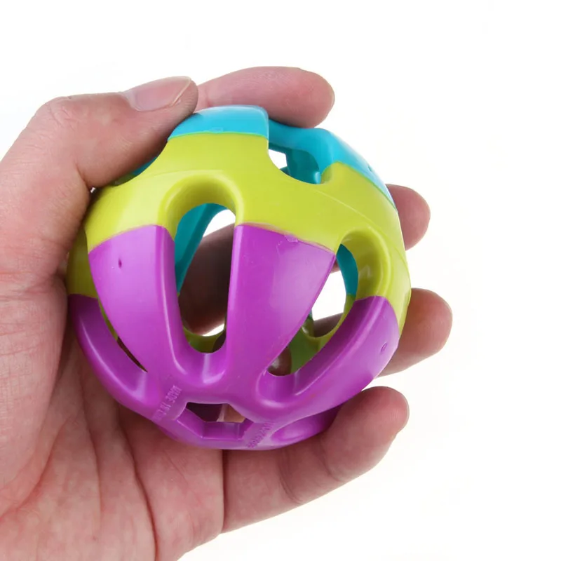 Funning-abs-colorato-gatto-cane-cucciolo-felice-jingle-bell-ball-masticare-sfera-rotonda-giocattolo
