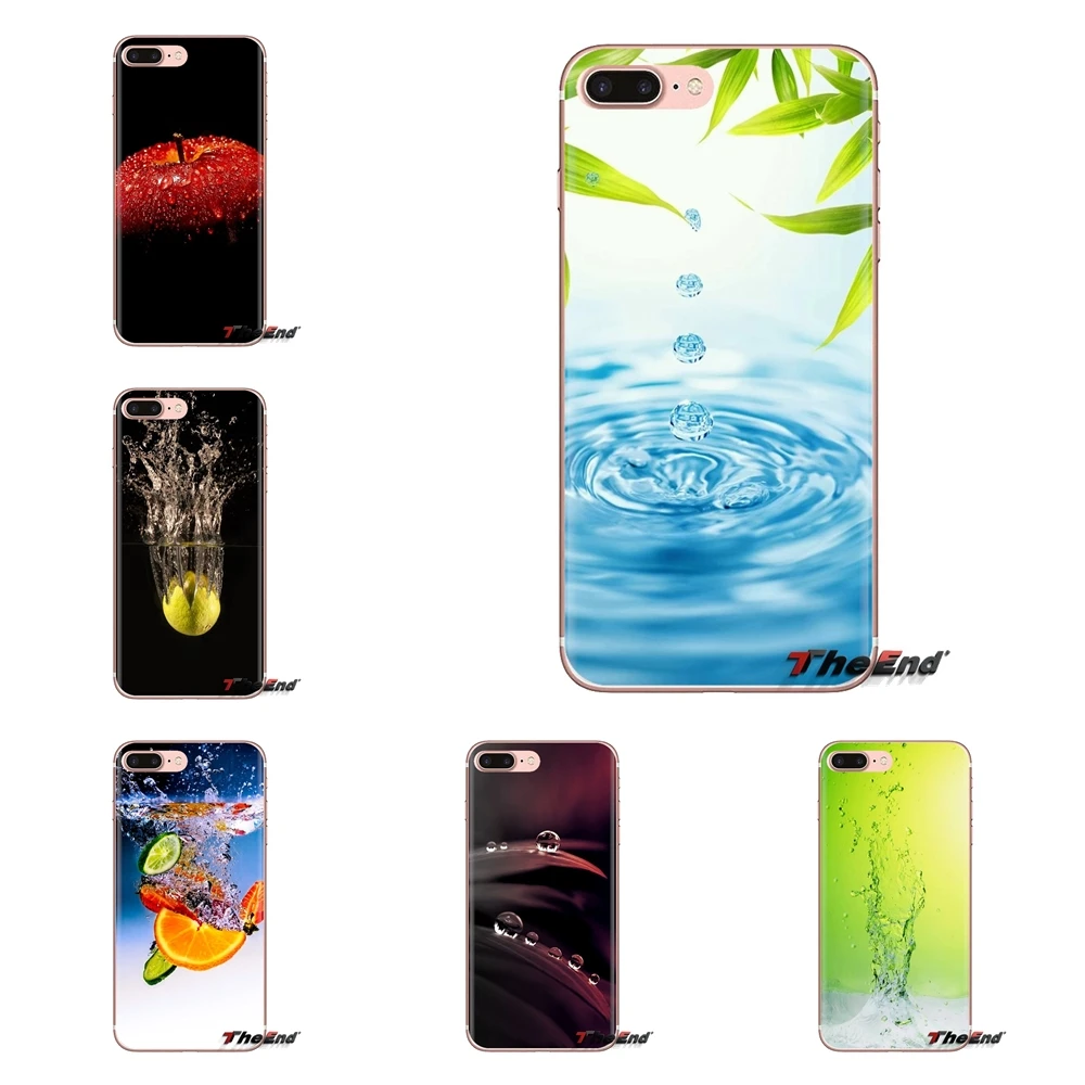 For Xiaomi Redmi 4A S2 Note 3 3S 4 4X 5 Plus 6 7 6A Pro Pocophone F1 Silicone Phone Cover Bag Food fruit water splash drops stop |