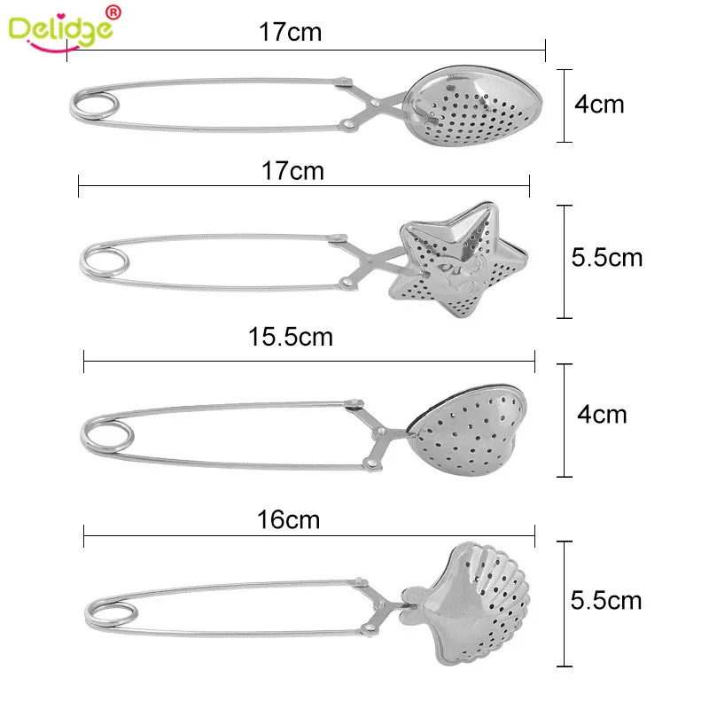 Delidge 1 шт. ситечко для чая разной формы s, нержавеющая сталь, сфера, звезды, оболочка, ручка, чайный сетчатый шар, фильтр, посуда для напитков, инструмент