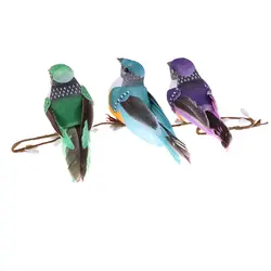 1 шт Моделирование перо модели птиц поддельные искусственная пена животного Свадебный дом садовое украшение миниатюрное украшение