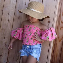 

2018 Summer Kids Girls Clothing Set T Shirt +Shorts Party Baby Girls Set Fashion Children Girl Clothes Set Moda Infantil Menina