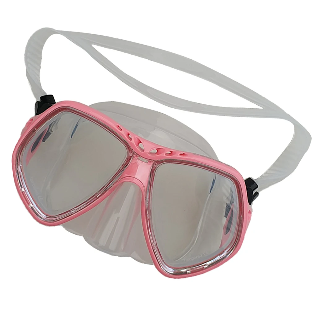 Professional Scuba Diving Mask Wear Resistant Underwater Swimming Snorkeling Spearfishing Glasses Adjustable Strap for Men Women
