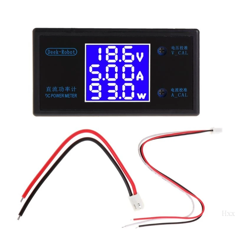 DC 0 50 в 5A 250 Вт ЖК цифровой вольтметр Амперметр Wattmeter измеритель напряжения тока
