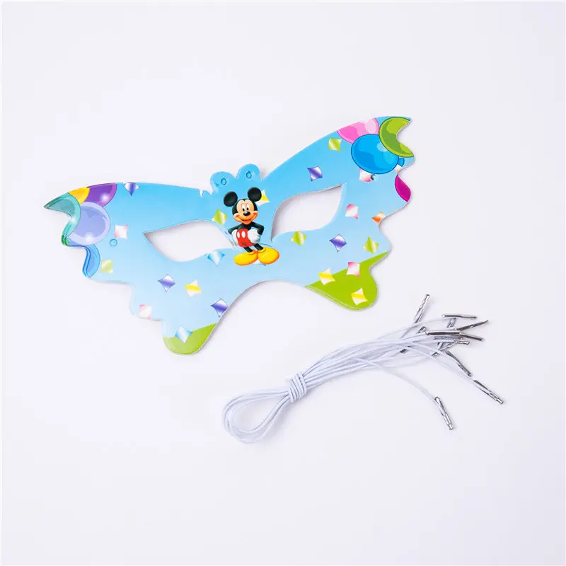 Mask 6 pcs Минни Микки Маус одноразовая посуда набор бумажная тарелка салфетки чашка баннер для вечеринки в честь Дня Рождения украшения дети мальчик вечерние принадлежности - Цвет: Mask 6 pcs