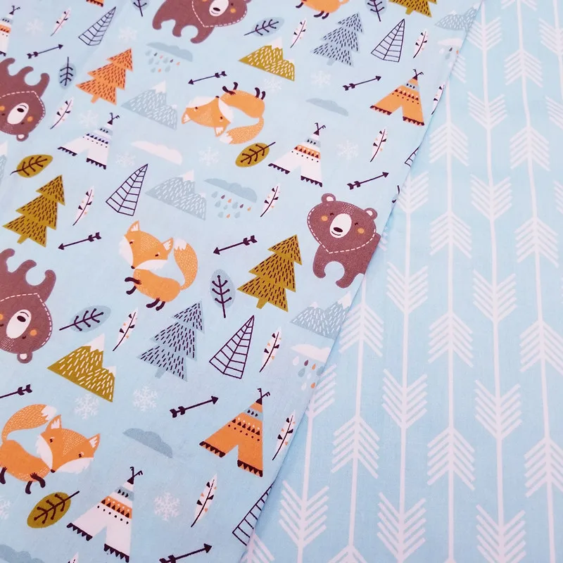 Мультфильм Ткань Дети хлопок саржа ткань Лоскутная Ткань DIY шитье стеганое жир четверти материал для ребенка и ребенка