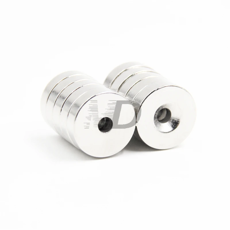 

10pcs Super Strong Round Neodymium Countersunk Ring Magnets 18mm x 4mm Hole: 4mm N50 Neodymium Magnet Free Shipping