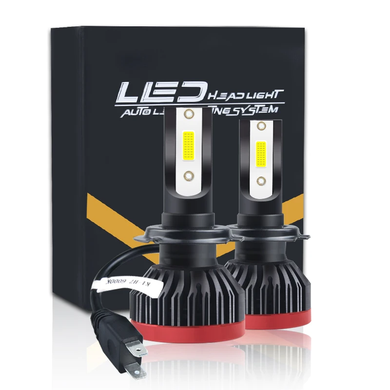 

2PCS Super Bright DOB LED Mini H4 Hi-Lo H7 H11 H1 H3 9005 HB3 9006 Auto Lamp Headlight Car Bulbs 50W 6000Lm 6000K Headlamp White