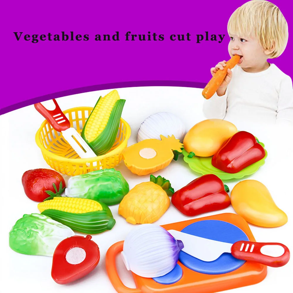 Горячая 12 шт. резка фрукты овощи еда ролевые игры игрушки для детей Детские Развивающие детские кухня леверт Прямая поставка O107