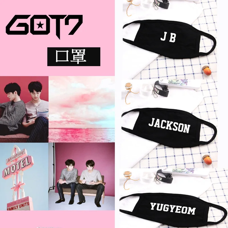 

GOT7 Combination members Student Concert Printing breathable Dustproof Breathing warm mouth Masks