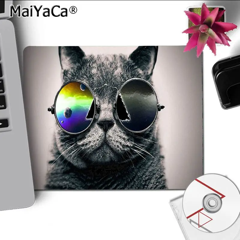 No LockEdge 18x22cm MaiYaCa Hot Sales Cute Funny Cat Gamer Speed Mice Retail Small Rubber Mousepad Gamer Speed Mice Retail Small Rubber Mousepad - Цвет: No LockEdge 18x22cm