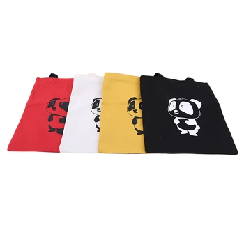 

Women Shoulder Bag Casual Cute Panda Canvas Bag Kawaii Anime Shopping Travel Large Reusable Tote Bags