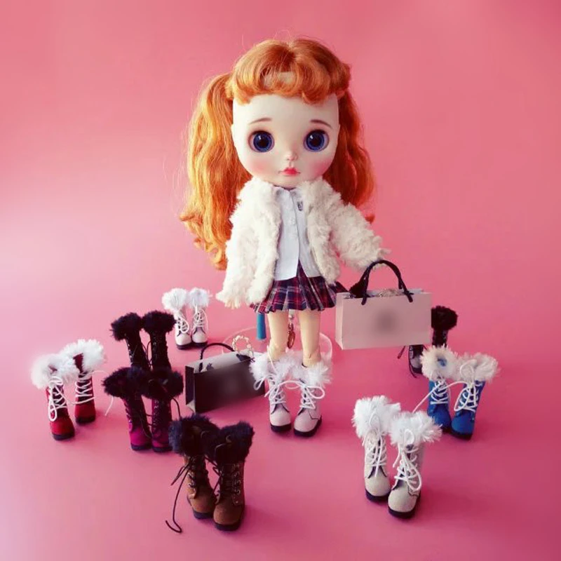 1 пара Мода 1/6 кукла зимние сапоги для Blyth кукла обувь для Барби, Pullip, Licca, кукла azone аксессуары