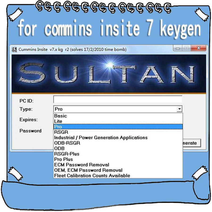 

for Commins insite 7.x keygen calculator Diagnostic Software