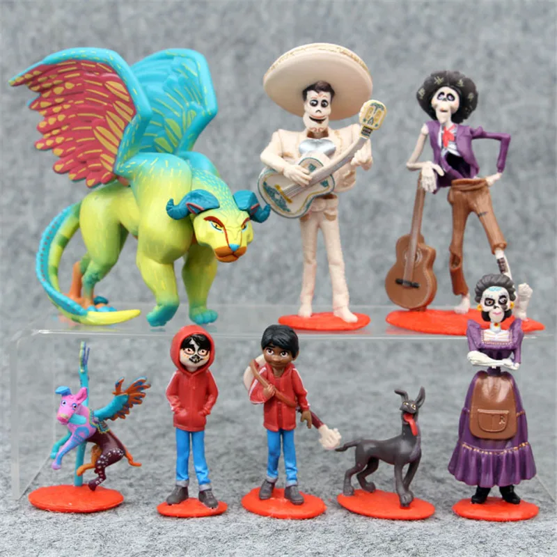 

8pcs/lot Dream ring travel notes Action Figures Collection Toys COCO Anime Children girl boy gift toys model drop shipping