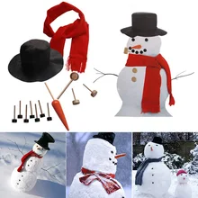 1 комплект, комплект для изготовления снеговика, украшение зимней рождественской вечеринки, праздничная декорация подарок на открытом воздухе 998