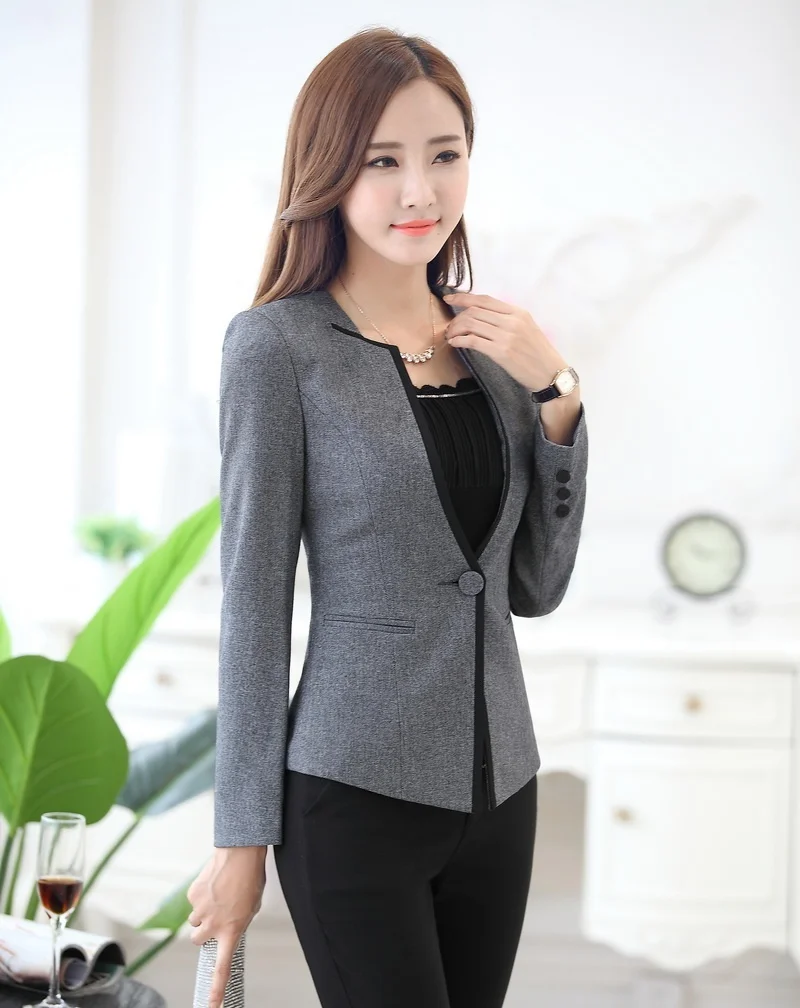 Formal Women Blazers and Jackets Outerwear Gray Winter 2015 Autumn