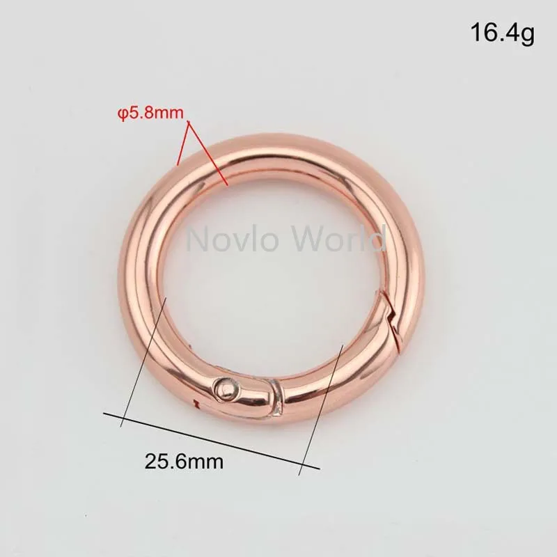 5 pieces test, Inner width 25.6mm, metal O ring bag handle buckles women handbag lock hang buckles diy hardware accessories