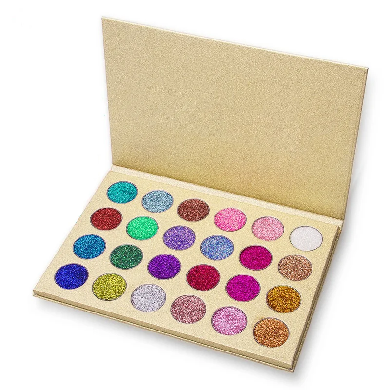 

New 24 Colors Cosmetic Makeup Pressed Glitter Eyeshadow Pallete Brand New Diamond Glitter Foiled Eye Shadow Make up Palette