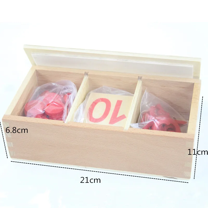  Montessori Kids Toy Baby Cards Number Boards Counters Learning Educational Preschool Training Brinq