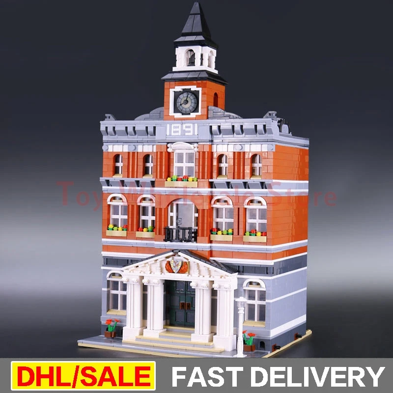 

Lepin 15003 2859Pcs Street Town Hall Building Set City Street Blocks Model Self-Locking Bricks lepins Creatores Toys gift 10224