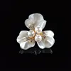 10 PCS Fashion Imitation Shell And Alloy Crystal Pearl Flowers Connectors Charm DIY Jewelry Findings ► Photo 3/6