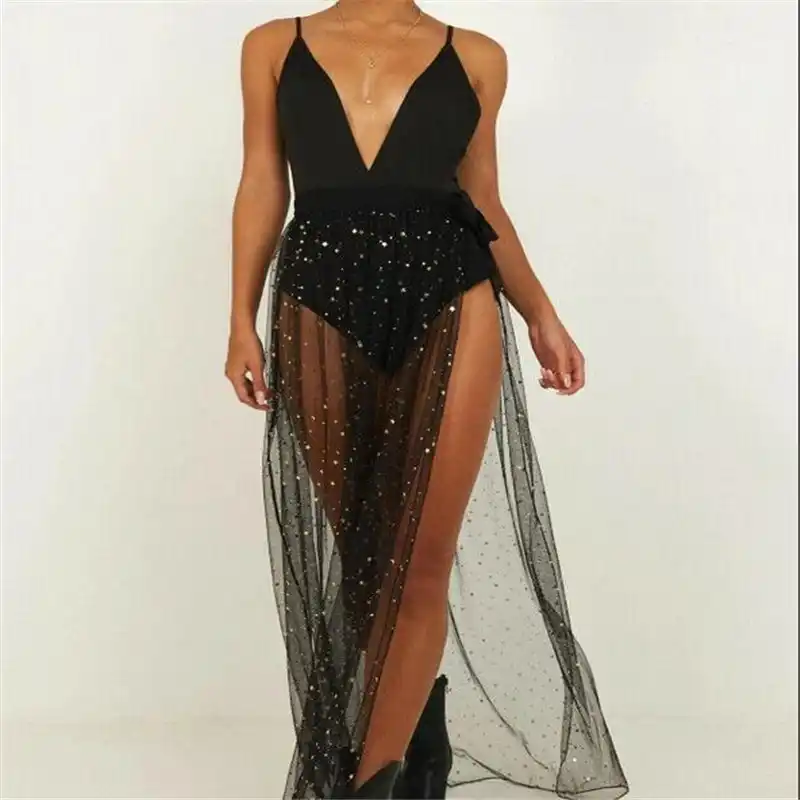 black wrap swimsuit cover up