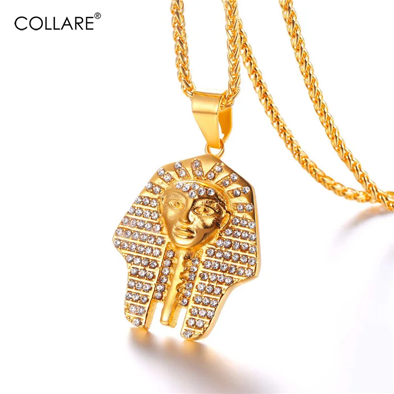 Collare Pharaoh Egyptian Pendant Men Stainless Steel Egypt Jewelry Gold