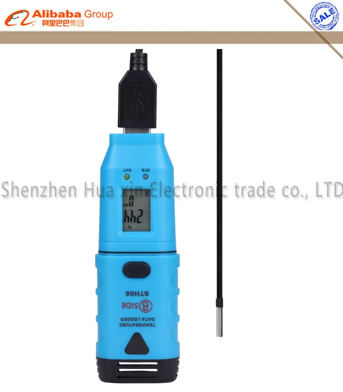 New BTH06 High Accuracy Single Channel Temperature USB Data Logger Outside Probe With Analysis PC Software DGraph LED Alarm | Инструменты