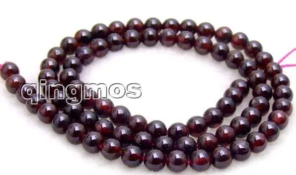 

SALE Small 4-5mm Round high quality garnet Beads strand 15"-los202 wholesale/retail Free shipping