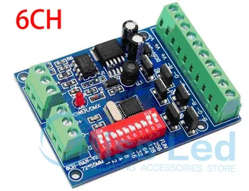 

6 channel Easy DMX LED controller;6 channel dmx 512 dimmer,dmx decoder,LED DMX512 decoder for led strip