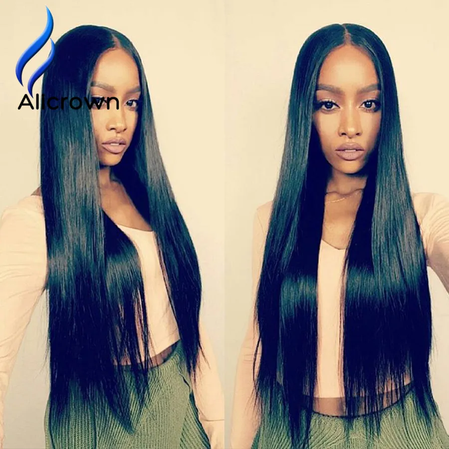 Alicrown Lace Front Human font b Hair b font Wigs For Black Women Full Lace Human