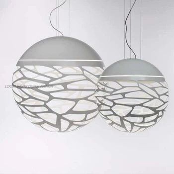 

New Personality Creative vintage wrought iron chandelier industrial wind engineering white ball pendant lamp for cafe