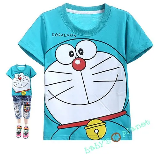 2014 new freeshipping doraemon kid tops/ doraemon t shirts/children