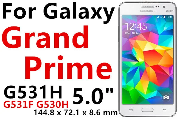 Закаленное Стекло Экран протектор для samsung Galaxy Grand Prime G531H J1 J2 J3 J5 J7 Prime S3 S4 S5 Neo S6 A5 A3 чехол - Цвет: Grand Prime G531H