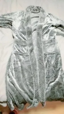 Любители Термальность удлиненные зимние халат из кораллового флиса халат Для женщин Для мужчин фланель толстый кимоно невесты Халаты