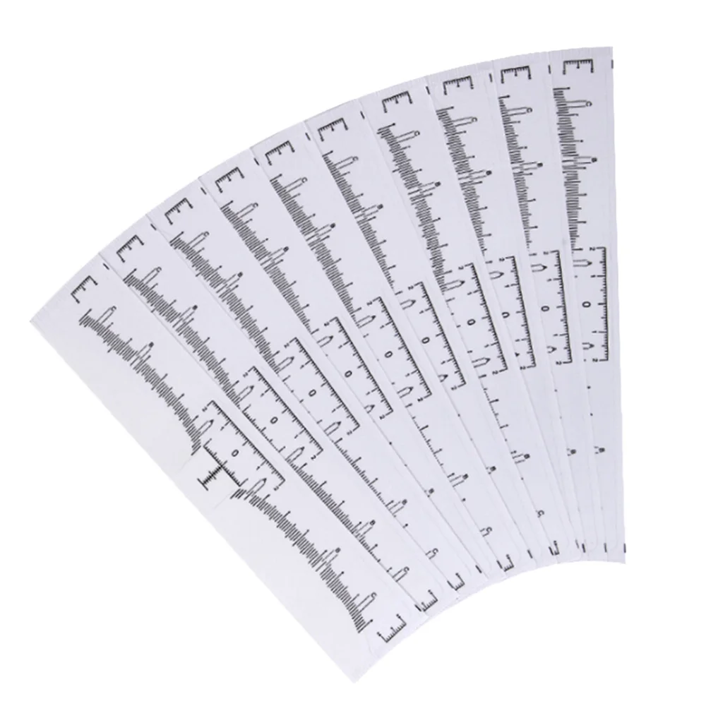 

50pcs/lot Eyebrow Ruler Makeup Brow Measure Tool Eyebrow Guide Ruler Makeup Tools Tattoo Measurement Rulers Sticker