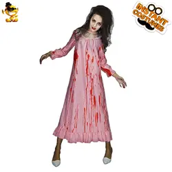 DSPLAY новый дизайн страшный ужас кровь невесты косплэй карнавальный костюм фильм Делюкс нарядное платье для Хэллоуина Праздник