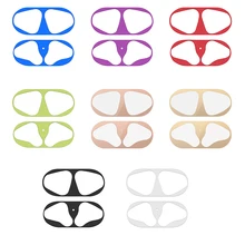 Горячая Распродажа, металлическая Пылезащитная наклейка для Apple AirPods, чехол, пылезащитная защитная наклейка, защитная пленка, аксессуары для Air Pods