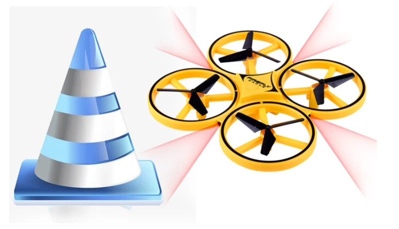 Четырехосевой мини-Дрон умные часы с дистанционным зондированием жестовое взаимодействие пневматический высотный самолет радиоуправляемые игрушки со светодиодными лампами